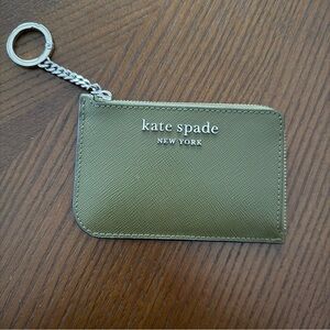 Kate Spade Green Card Holder with Keychain